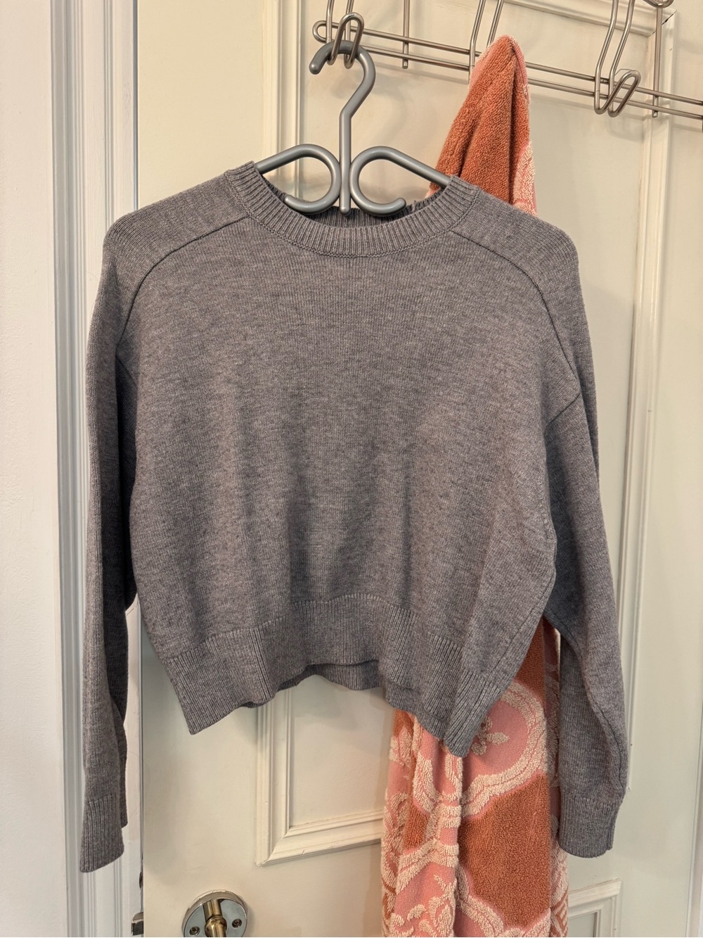 Mango Heather Gray Crewneck Sweater